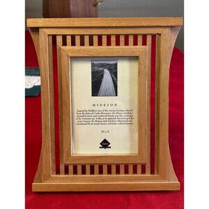 Mission-Style Wooden Picture Frame Fetco Handcrafted 3.5" X 5" Arts & Crafts Des
